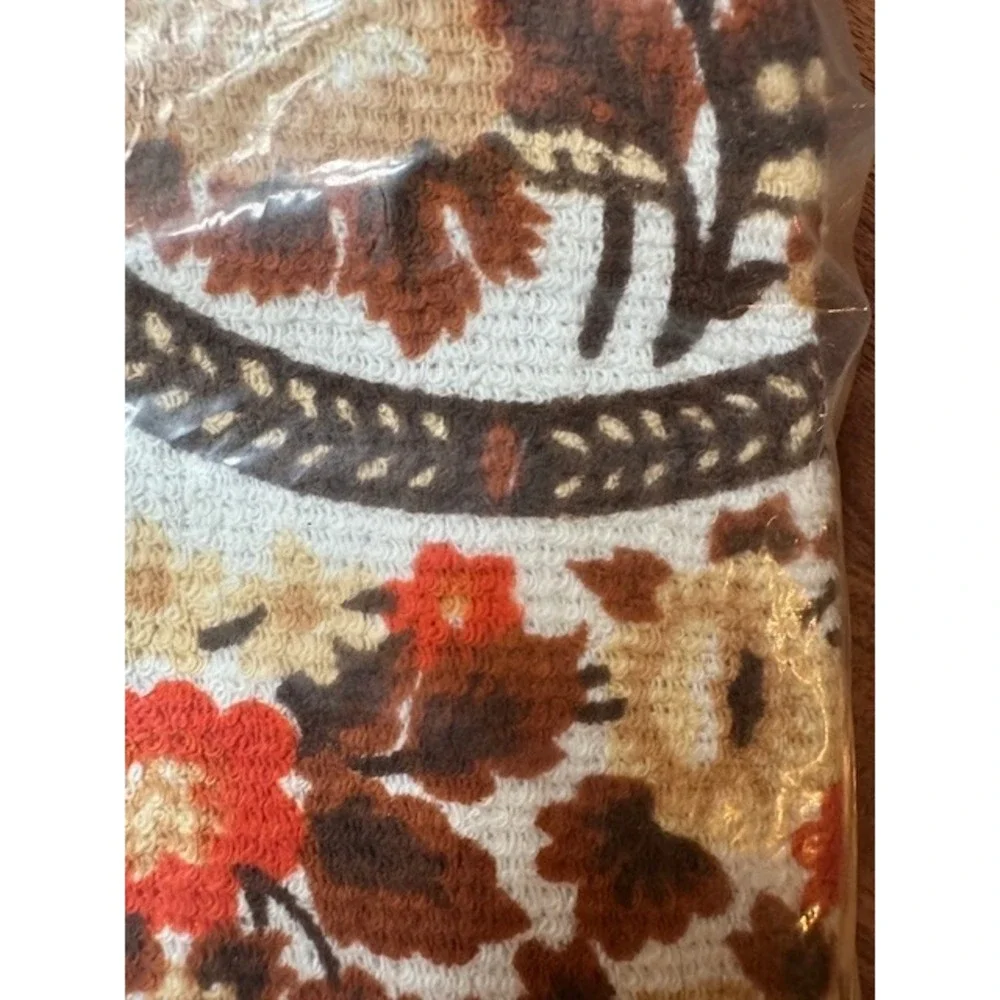 Tastemaker Stevens Terry Tablecloth 60x90 Vintage Paisley Earth Brown NWT‎
